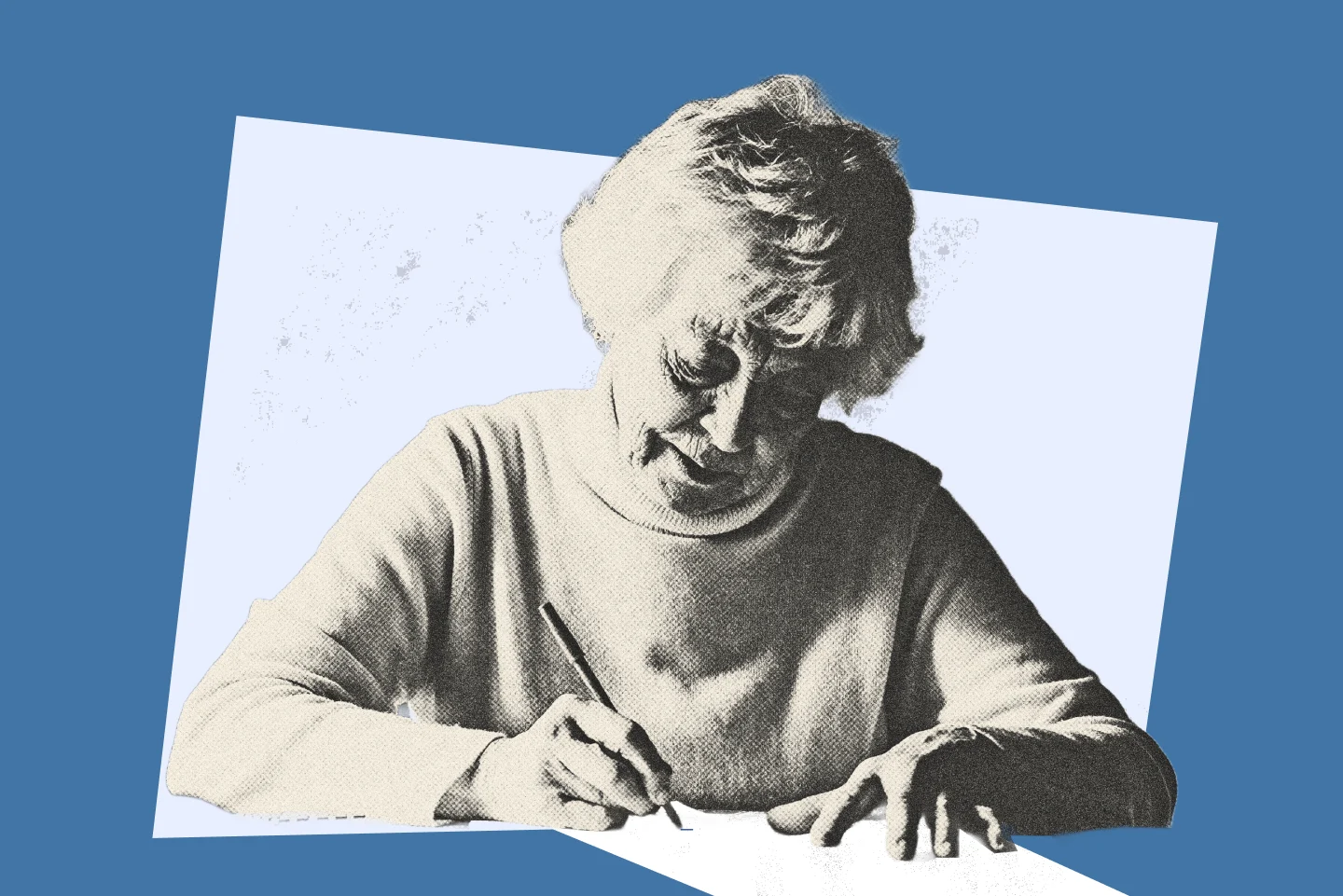 Woman writing her will after deciding which type of will is best for her situation