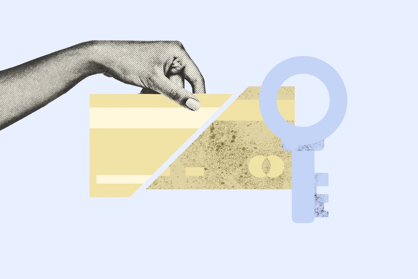 a tenant fraudster holding a torn check next to a key to represent common tenant scams