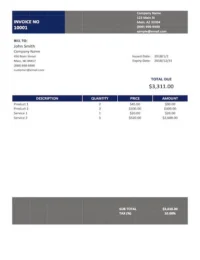 freelance invoice template sample image