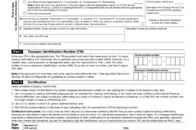 Form W-9 for 2024