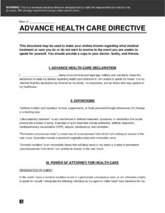 Advance Health Care Directive