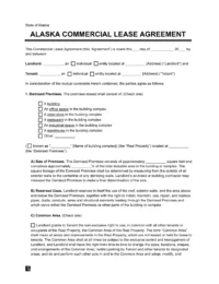 Alaska Commercial Lease Agreement Template