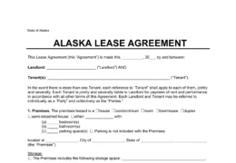 Alaska Lease Agreement Template