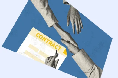 Two people shaking hands to symbolize that a verbal contract can be legally binding