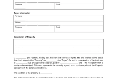 Arizona Bill of Sale Form