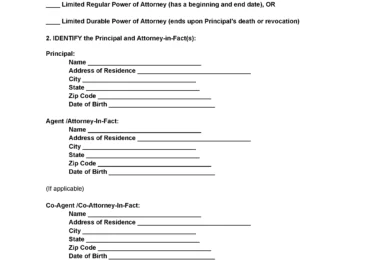 Arizona Limited Power of Attorney Form