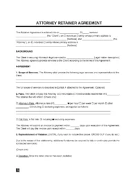 Attorney Retainer Agreement Template