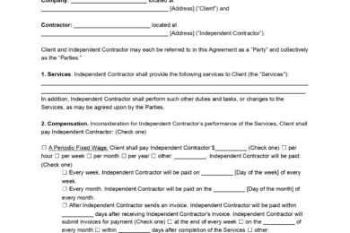 Bartender Contract