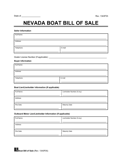 Boat Bill of Sale Nevada screenshot