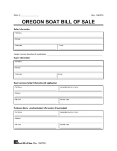 Boat Bill of Sale Oregon screenshot