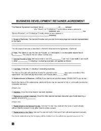 Business Development Retainer Agreement