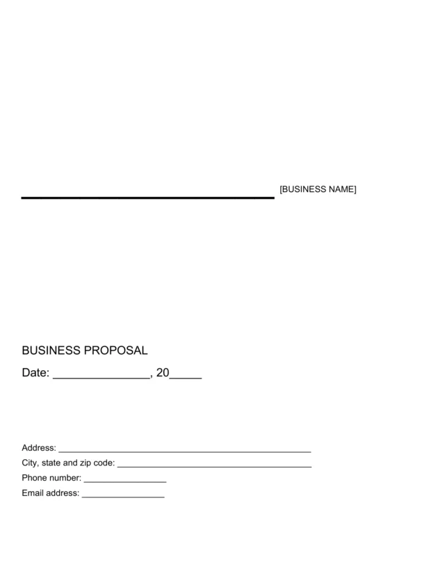 free business proposal template