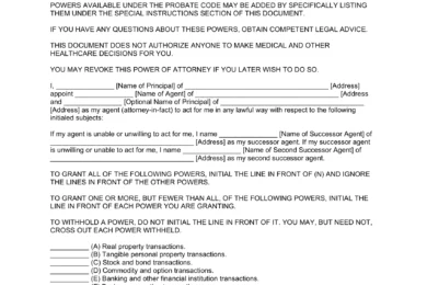 California Durable Statutory Power of Attorney Form