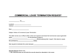 Commercial Lease Early Termination Letter Template