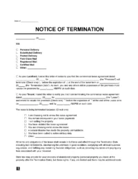 Commercial Lease Termination Letter Template
