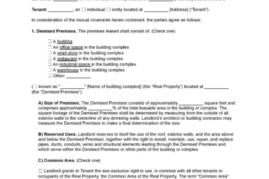 Commercial Modified Gross Lease Agreement Template