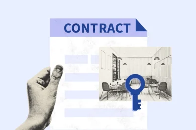 Person holding a commercial lease to illustrate what happens after a successful commercial tenant screening