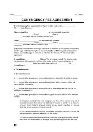 Contingency Fee Agreement