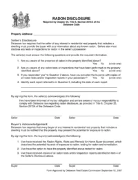 Delaware Radon Disclosure