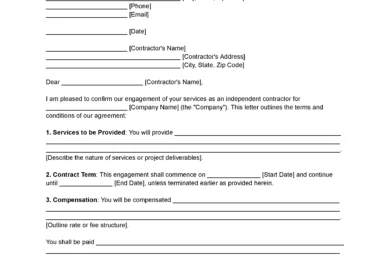 Engagement Letter Template