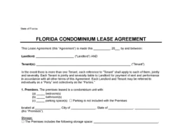 Florida Condominium Lease Agreement Template