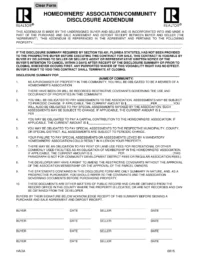 Florida Homeowner’s Association Disclosure