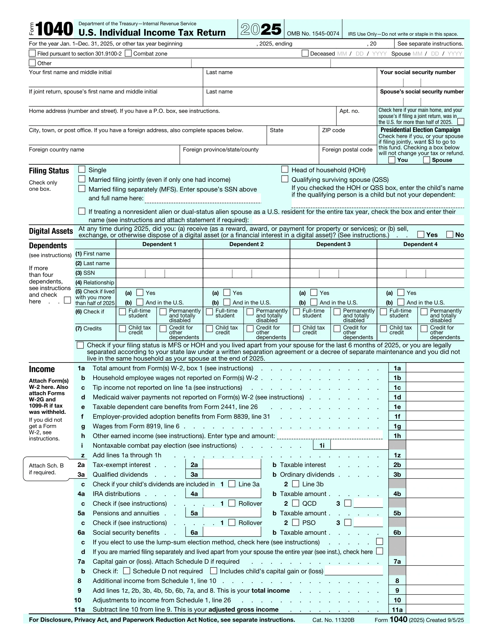 Form 1040 2024