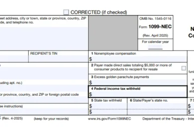 IRS Form 1099-NEC