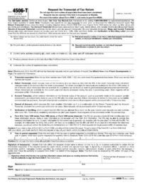 Form 4506-T - Request for Transcript of Tax Return