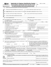 IRS Form SS-4 | Application for Employer Identification Number