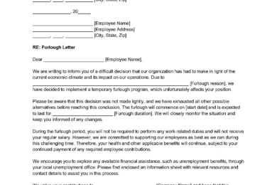 Furlough Letter Template