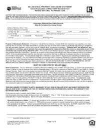 Hawaii Seller’s Real Property Disclosure Statement