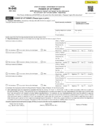 Hawaii Tax Power of Attorney Form N-848