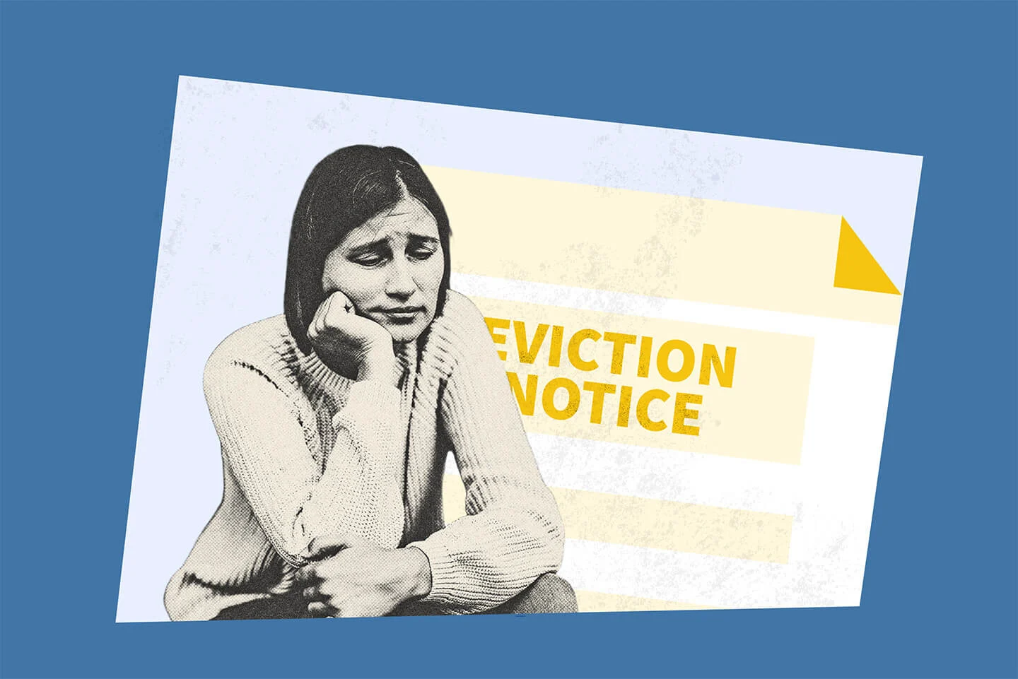 stressed out woman who needs rental assistance and help paying rent before getting evicted