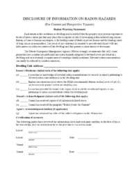 Illinois Disclosure of Information on Radon Hazards