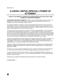 Illinois Limited Power of Attorney Template