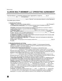 Illinois Multi-Member LLC Operating Agreement Template