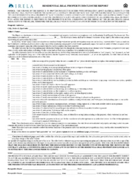 Illinois Residential Real Property Disclosure Report