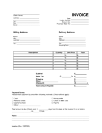 Invoice Template Example