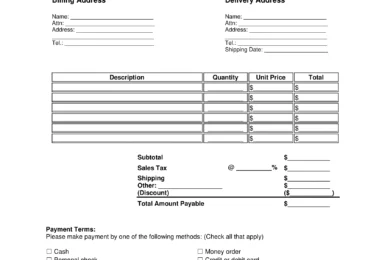 Invoice Template Example