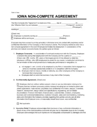Iowa Non-Compete Agreement