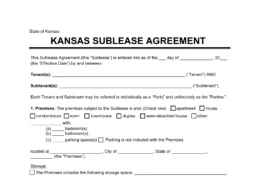 Kansas Sublease Agreement Template