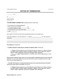 Kentucky 15-Day Notice to Quit for Non-Compliance