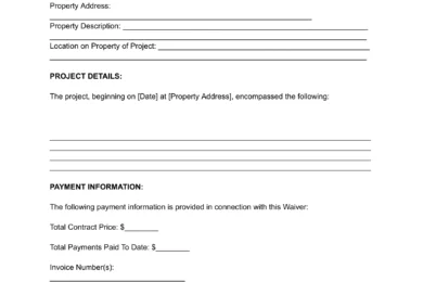 lien waiver form