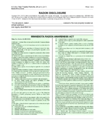 M.S.B.A. Real Property Form No. 24 - Radon Disclosure