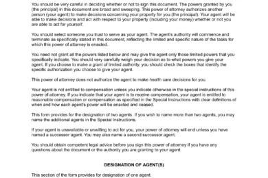 Maryland Limited Power of Attorney Template