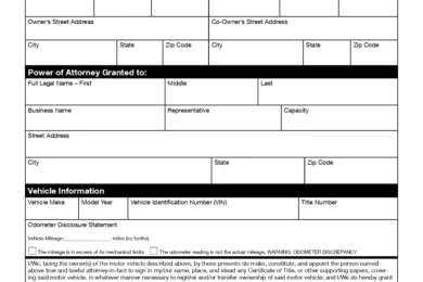 Maryland Motor Vehicle Power of Attorney Form (VR-470)