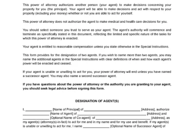 Missouri Limited Power of Attorney Form