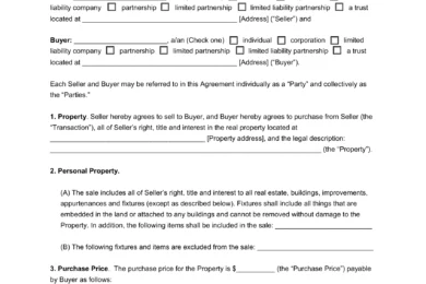 Nevada Residential Purchase Agreement Template