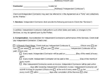 New York Independent Contractor Agreement